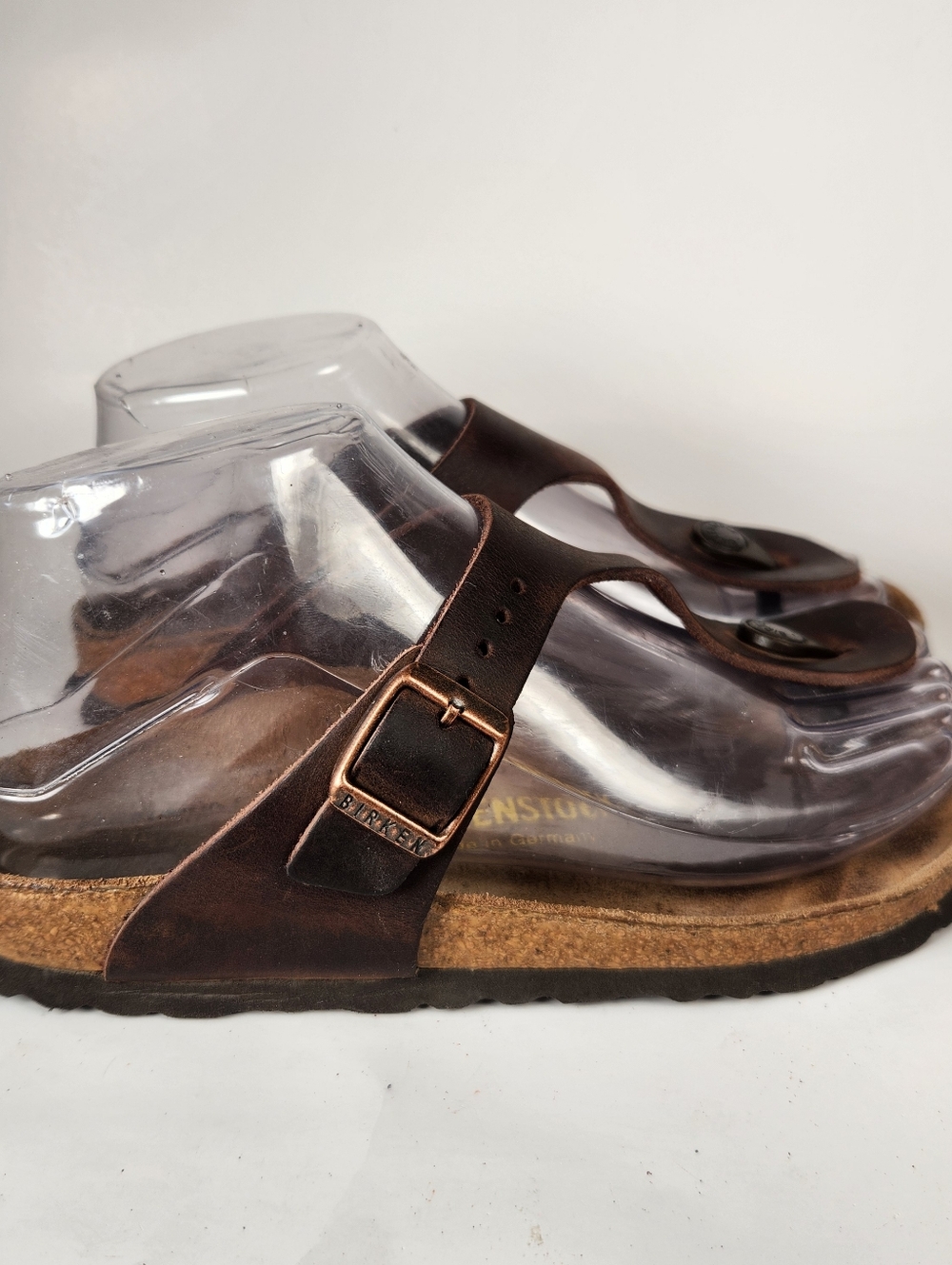 BIRKENSTOCK Women's Gizeh Sandal 5.5 EU 36 Brown Leather Boho Shoes - Picture 2 of 10
